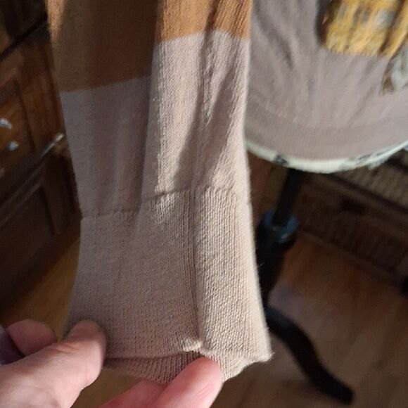 Anthropologie Patchwork Cardigan - Brown and Yellow - Picture 4 of 10